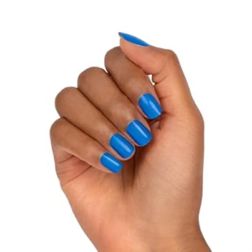 Color Street ELECTRIC RAIN Bright Neon Créme Blue Solid Nail Strips Set - Picture 7 of 8